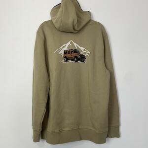 Avalanche Outdoor Supply Company Men's‎ Graphic Hoodie Sweatshirt Beige Large